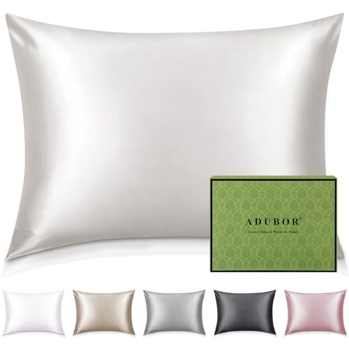 22 Momme 100% Mulberry Silk Pillowcase - Standard Size, Ivory White