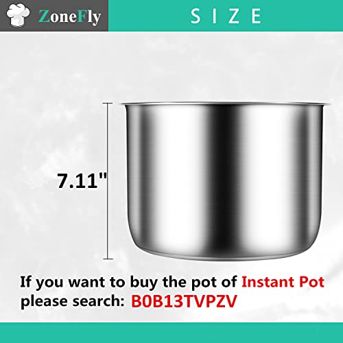 8Qt Stainless Steel Replacement Inner Pot for 8 Quart Pressure Cooker