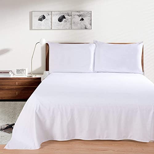 California King Flat Sheet, 800 Thread Count 100% Egyptian Cotton, White