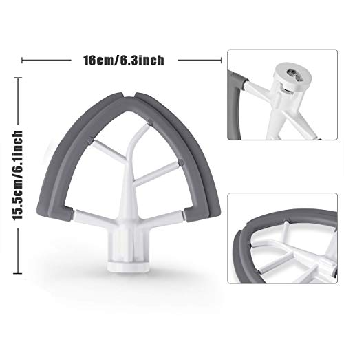 Flex Edge Beater for 4.5-5 Quart Tilt-Head Stand Mixers with Silicone Scraper