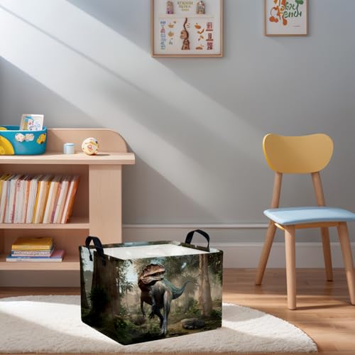 3D Dinosaur Foldable Storage Basket - Nursery Toy Box & Laundry Hamper