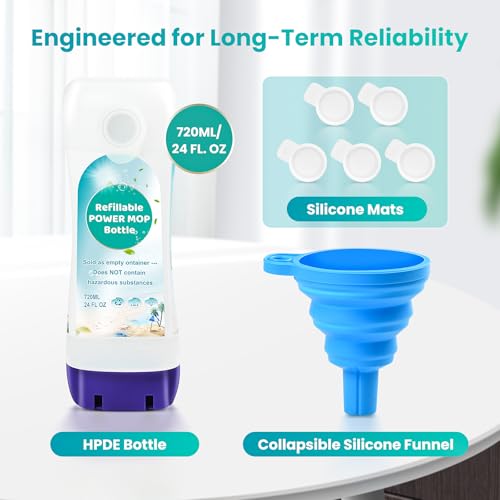 Refillable Floor Cleaner Solution Bottle for Power Mops - 720ml / 24 oz