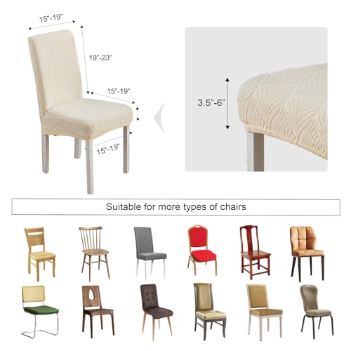 Waterproof Dining Chair Covers Set of 4 - Stretch & Removable