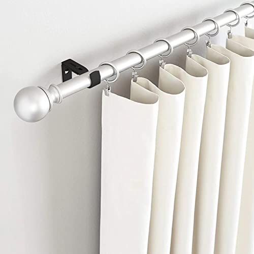 Adjustable Curtain Rod Brackets - 2 Pack Wall Mount Holders for 1 Inch Rod