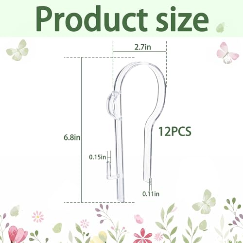 12-Pack Clear Wedding Pew Clips - Aisle Chair Hangers for Bows & Flowers