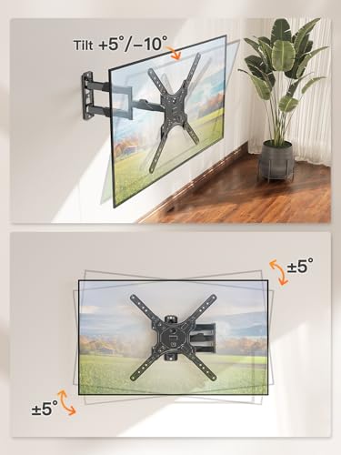 ELIVED Full Motion TV Wall Mount for 26-60 Inch TVs, VESA 400x400
