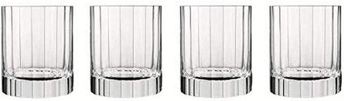 Luigi Bormioli Bach 11.25 oz Double Old Fashioned Glasses - Set of 4 Durable Lead-Free SON.hyx Crystal Drinkware, Titanium Reinforced, Made in Italy, Dishwasher Safe Bar Glassware