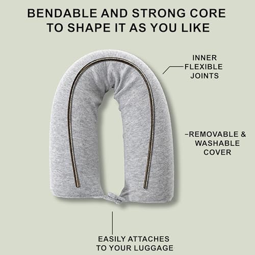 Dot&Dot Twist Memory Foam Travel Pillow - 26-Inch Bendable Neck Pillow