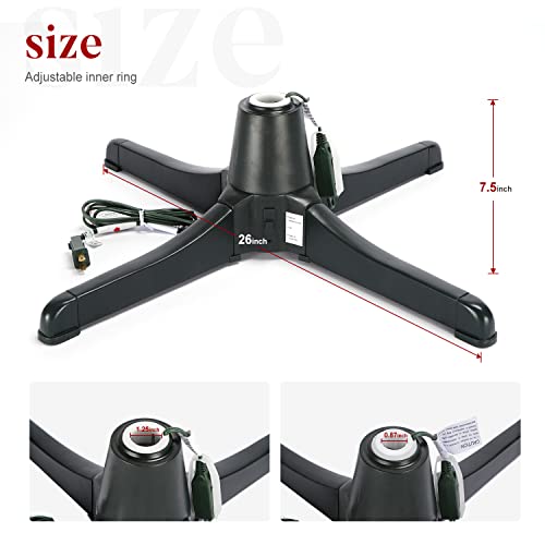 360 Rotating Christmas Tree Stand for Artificial Trees up to 7.5ft & 80lbs