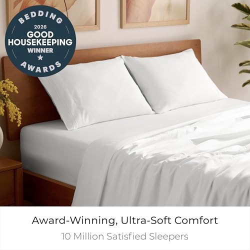 Mellanni Iconic 4-Piece Microfiber Queen Sheet Set, White