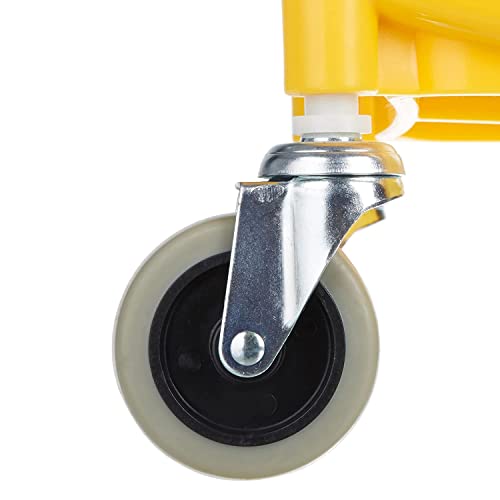 Commercial Side Press Wringer Mop Bucket on Wheels - 35 Quart, Yellow