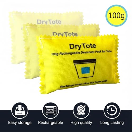 Rechargeable Silica Gel Moisture Absorber 100g 5-Pack for Storage