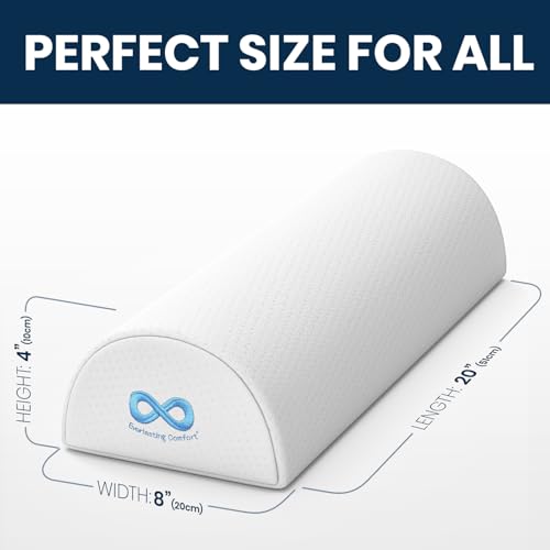 Memory Foam Under Knee Pillow for Back Pain Relief - Ergonomic Leg Bolster
