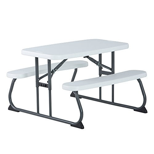 Foldable Kids Picnic Table - Stain Resistant Outdoor Seating for 4