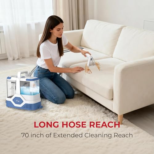 Portable Carpet and Upholstery Spot Cleaner, 600W Powerful Suction Vacuum