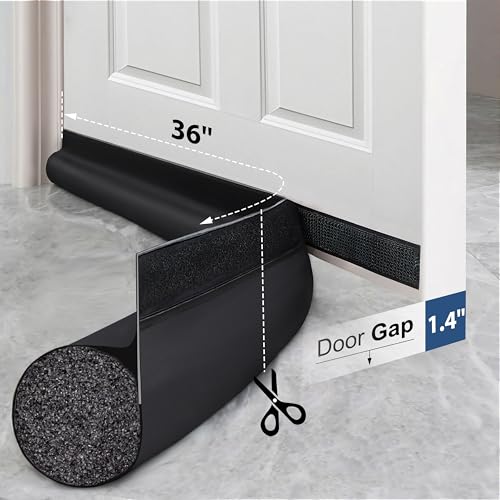 Under Door Draft Stopper 36 Inch - Adjustable Waterproof Door Seal Strip