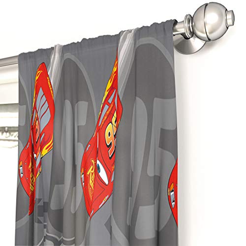Race Car Pattern Window Curtains, 84-Inch Microfiber Drapes for Kids Room