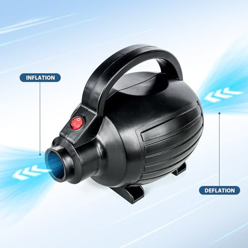 Electric Air Pump for Inflatables - 600W Quick Inflation with 4 Nozzles