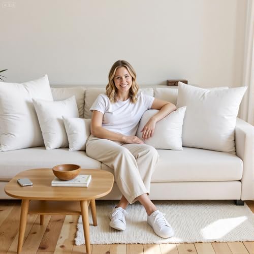 MIULEE 12x20 Rectangle Throw Pillow Insert - Soft Lumbar Support for Couch