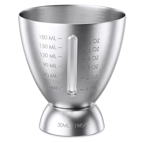 Stainless Steel Cocktail Jigger with Graduated Markings – Bartending Measuring Tool