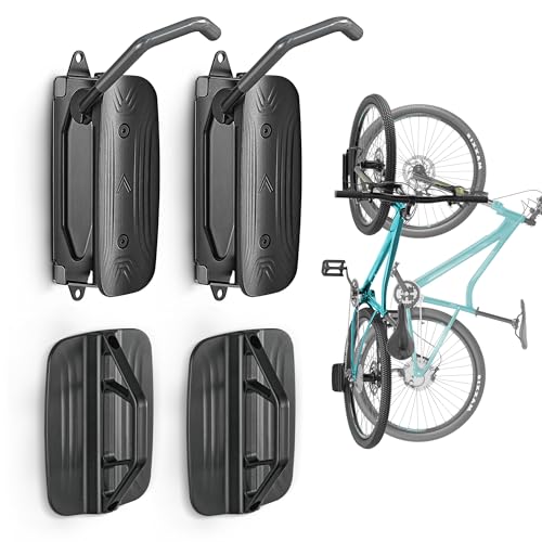 Swivel Bike Wall Mount Vertical Rack for Garage 2 Pack Gray