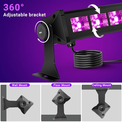 OPPSK 39 Inch 54W 18LED Blacklight Bar for Glow Party Supplies - 1 Pack