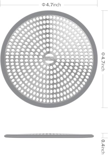 Stainless Steel Shower Drain Hair Catcher with Silicone Edge