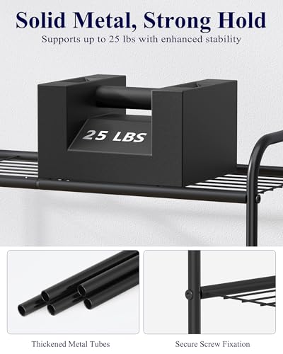 3-Tier Stackable Metal Shoe Rack, 25.6-Inch Wide Closet Organizer