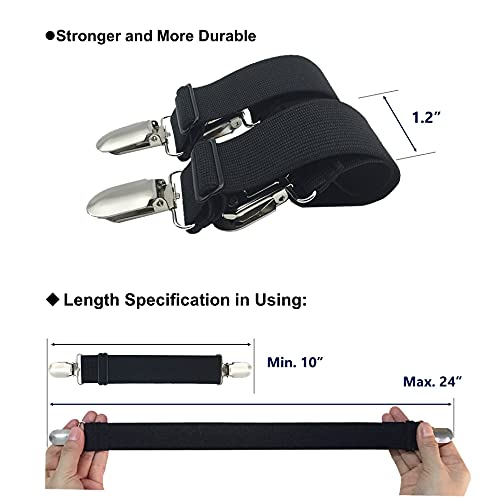 Bed Sheet Straps - Adjustable Fitted Sheet Holder Clips Set of 4