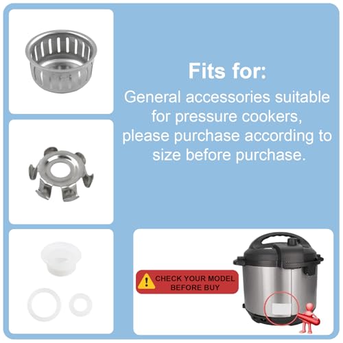 10-Piece Pressure Cooker Replacement Parts Kit for 8QT Cookers