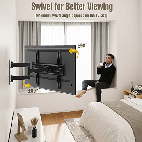 Full Motion TV Wall Mount Bracket with Swivel & Tilt for 26-55 Inch TVs