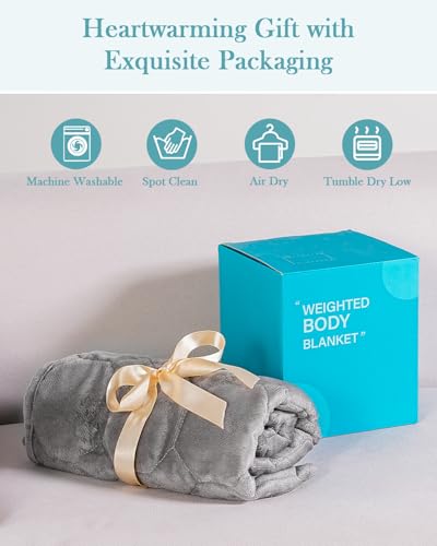 7lb Weighted Lap Blanket, 29x24 Small Portable Sensory Pad for Travel