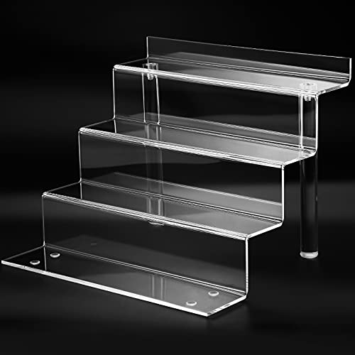 4-Tier Acrylic Display Riser Shelf for Perfume, Cologne, and Collectibles