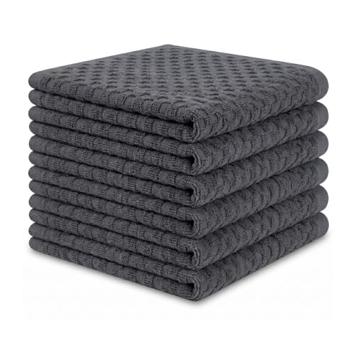 Keith Lun Grey 6 Pack 12x12 Inch Cotton Washcloths - Soft & Absorbent