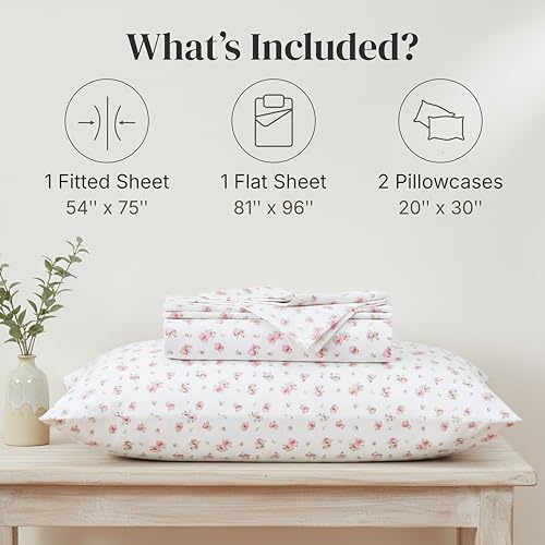 Modern Threads Silky Soft Microfiber Bed Sheet Set, Deep Pocket - Full, Ivory