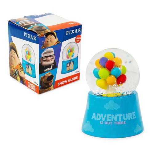 Animated Flying House Mini Snow Globe with Light-Up Swirling Glitter