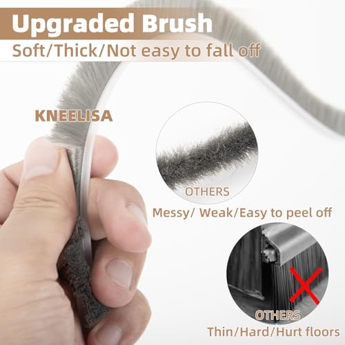 39" Adhesive Door Sweep Brush - Under Door Draft Stopper & Seal Strip