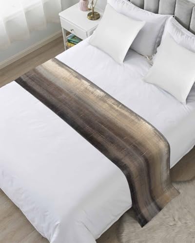 Modern Terracotta Ombre Bed Runner Scarf - Cal King Size (102"x20")