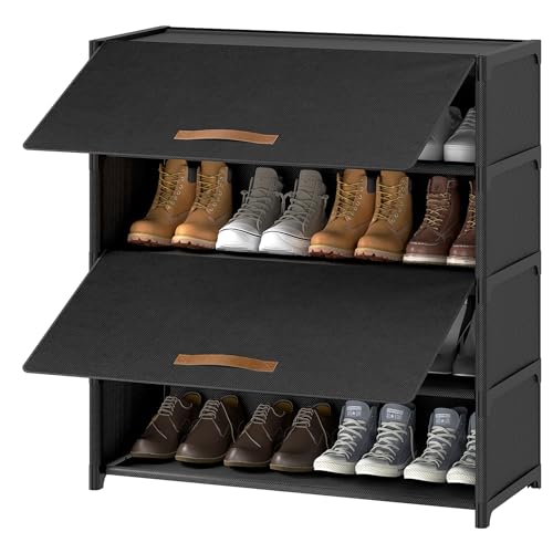 5-Tier Shoe Cabinet with Door - 20-Pair Dustproof Shoe Storage Rack