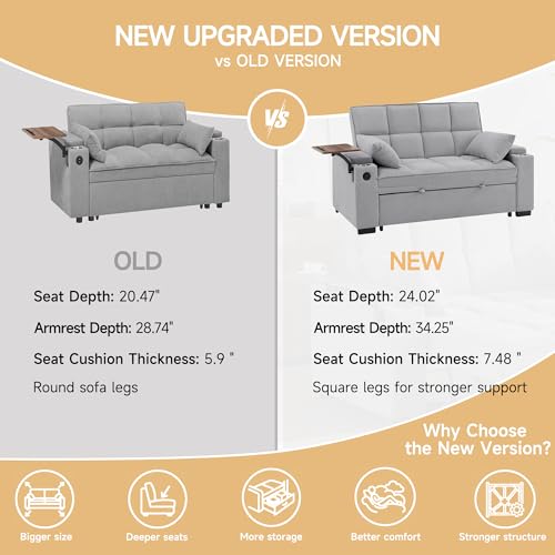 65" Chaise Lounge Chair with Adjustable Backrest, Storage & Swivel Table