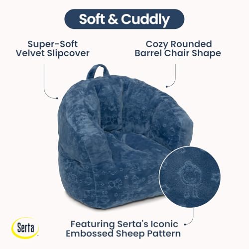 Plush Barrel Toddler Chair - Soft Foam Kids Seat for Reading and Playroom