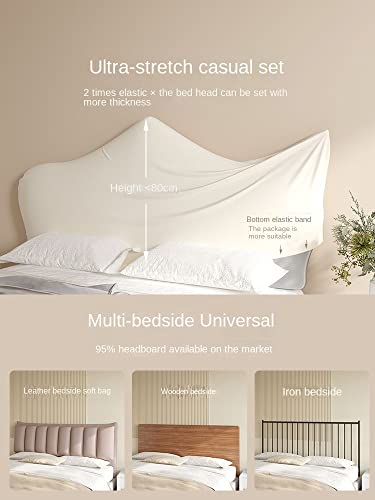 Stretch Velvet Bed Headboard Slipcover - Washable Protector for All Sizes