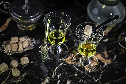 Vintage Crystal Absinthe Glasses - 6.5 oz Pontarlier Goblets, Set of 4
