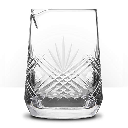 Hand Cut Cocktail Mixing Glass - 700mL Seamless Professional Barware