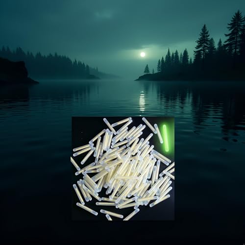 100 Pcs 3mm Fluorescent Yellow Fishing Float Glow Sticks for Night Fishing