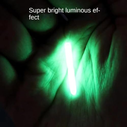 100 Pcs 3mm Fluorescent Yellow Fishing Float Glow Sticks for Night Fishing