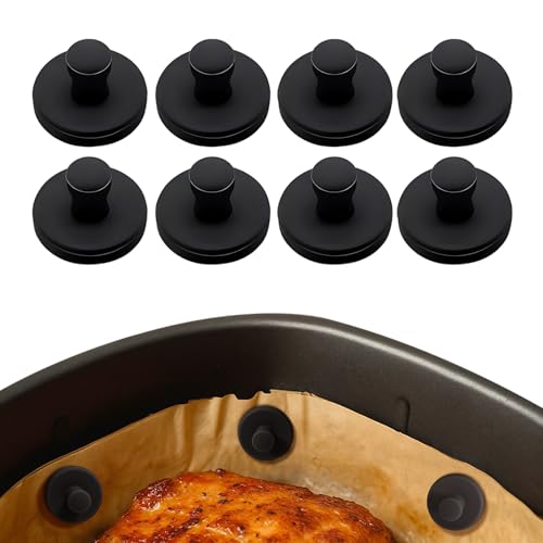 Magnetic Silicone Air Fryer Paper Liner Holders - 8 Piece Heat-Resistant Set