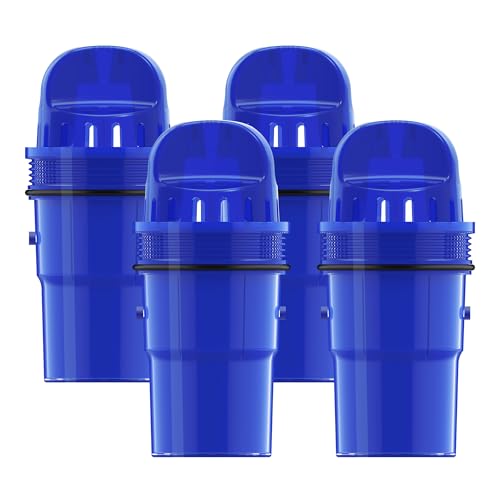 Pitcher Water Filter Replacement - NSF Certified 60-Gallon Filters (4-Pack)