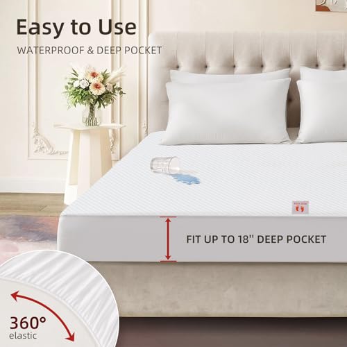 Waterproof Heated Mattress Pad King Size with 9 Heat Settings