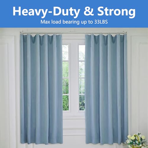 60-Piece Heavy Duty Ceiling Curtain Track Roller and S-Hook Set